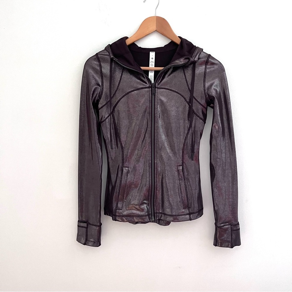Lululemon Hooded Define Jacket Shine Size 4 French Press Brown